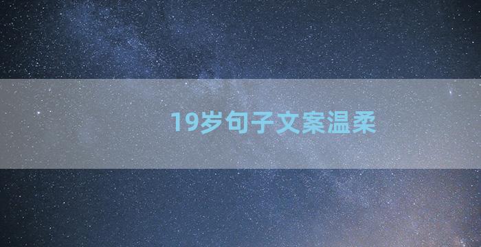 19岁句子文案温柔