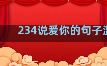 234说爱你的句子温柔