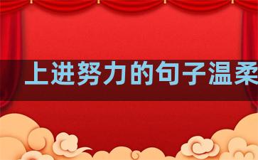 上进努力的句子温柔点的