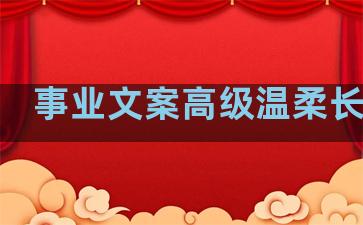 事业文案高级温柔长句子