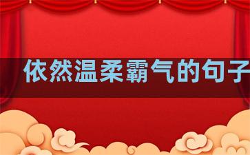 依然温柔霸气的句子简短