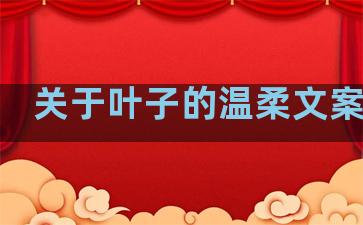 关于叶子的温柔文案句子