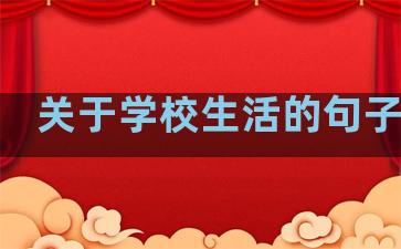 关于学校生活的句子作文