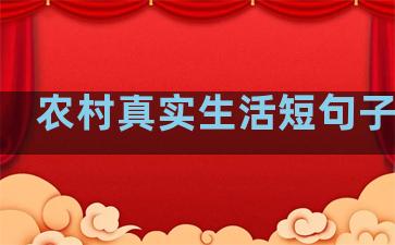 农村真实生活短句子图片