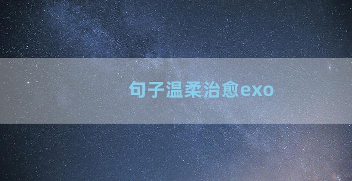 句子温柔治愈exo