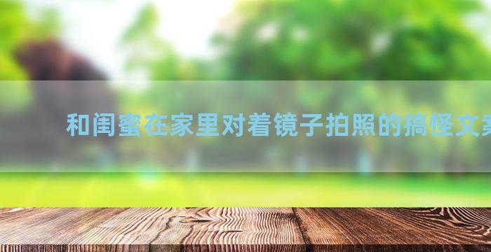 和闺蜜在家里对着镜子拍照的搞怪文案集锦