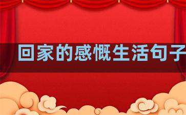 回家的感慨生活句子简短
