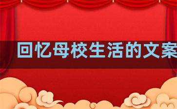 回忆母校生活的文案句子