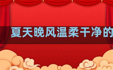 夏天晚风温柔干净的文案