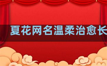 夏花网名温柔治愈长句子