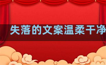 失落的文案温柔干净句子