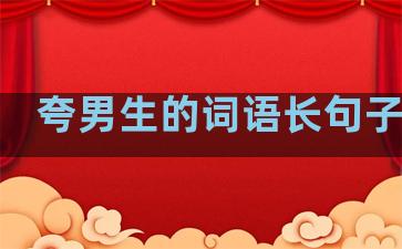夸男生的词语长句子温柔