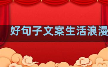 好句子文案生活浪漫简短