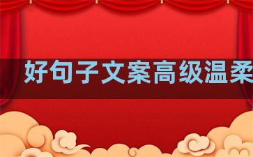 好句子文案高级温柔治愈