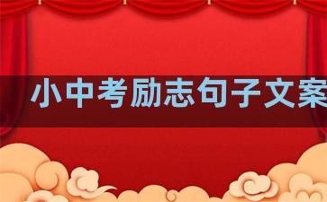小中考励志句子文案温柔