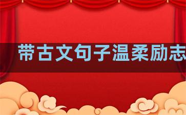 带古文句子温柔励志文案