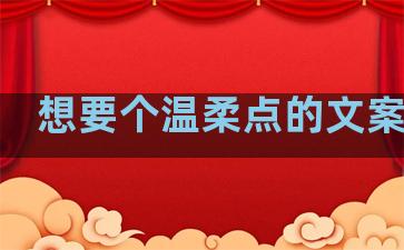 想要个温柔点的文案句子