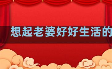 想起老婆好好生活的句子