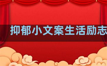 抑郁小文案生活励志句子
