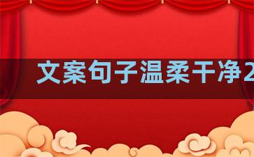 文案句子温柔干净20字