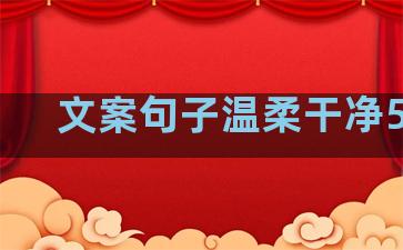 文案句子温柔干净50字