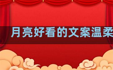 月亮好看的文案温柔句子