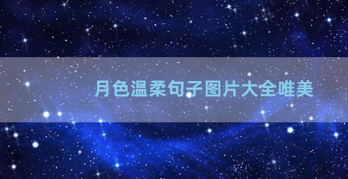 月色温柔句子图片大全唯美