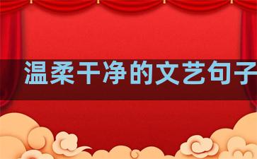 温柔干净的文艺句子短句