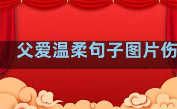父爱温柔句子图片伤感女