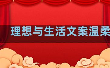 理想与生活文案温柔句子