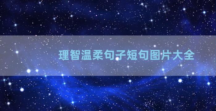 理智温柔句子短句图片大全