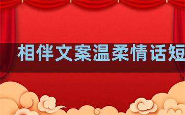 相伴文案温柔情话短句子