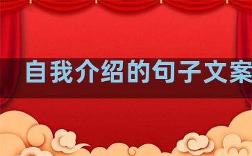 自我介绍的句子文案温柔