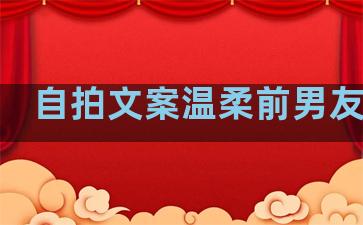 自拍文案温柔前男友句子