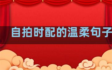 自拍时配的温柔句子文案
