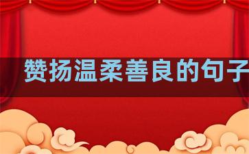 赞扬温柔善良的句子英语
