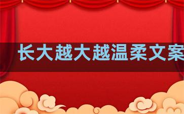 长大越大越温柔文案句子